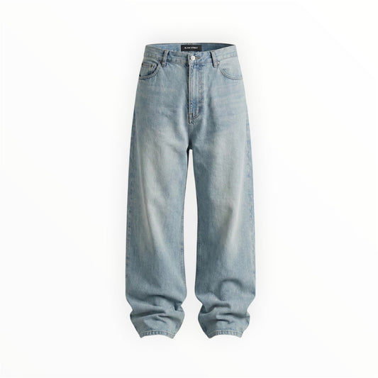 Krepking - Vintage-Washed Relaxed Wide-Leg Denim