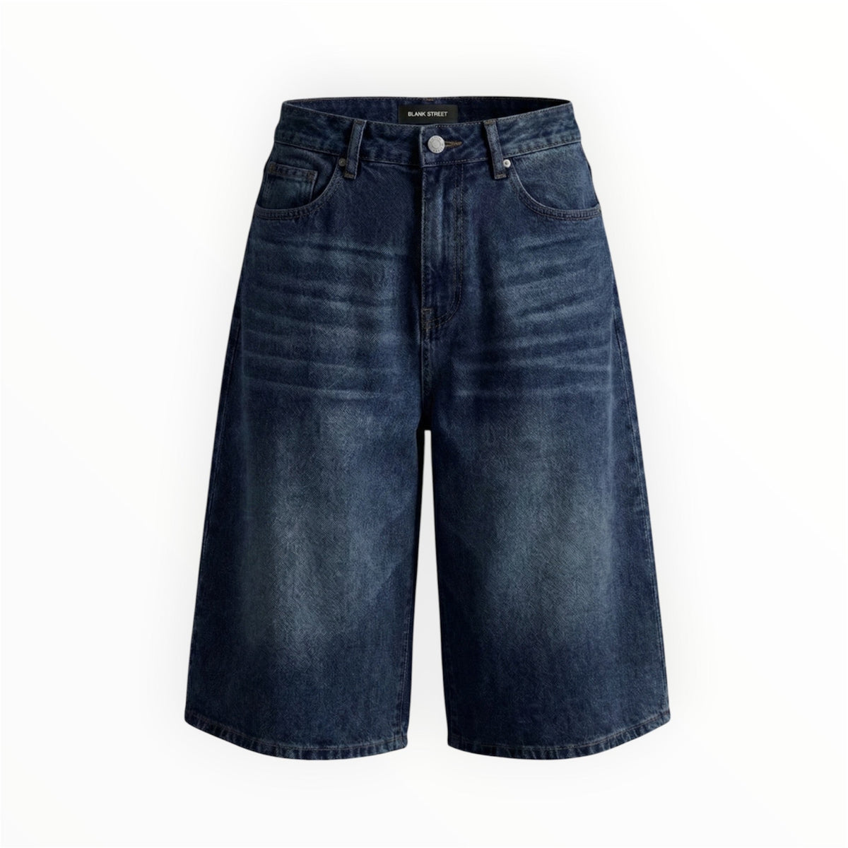 Krepking - Wide Leg Denim Shorts in Vintage Indigo