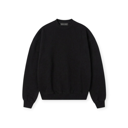 Krepking - Heavyweight Boxy Sweatshirt in Black