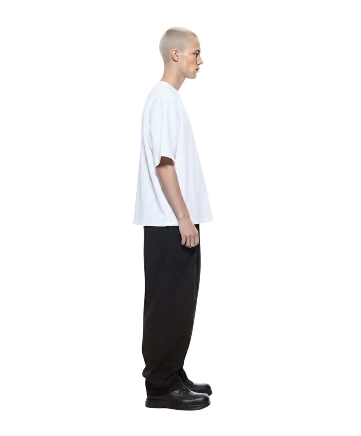 Krepking - Pure White Heavyweight Cropped Boxy Tee