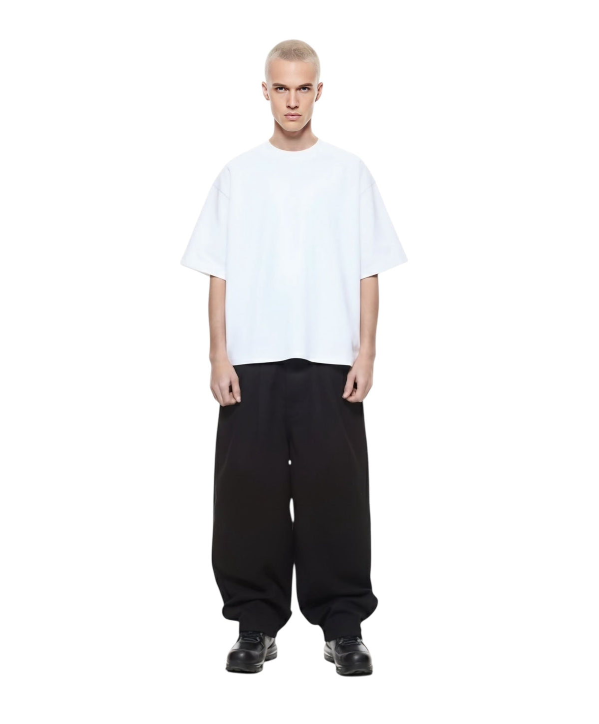 Krepking - Pure White Heavyweight Cropped Boxy Tee