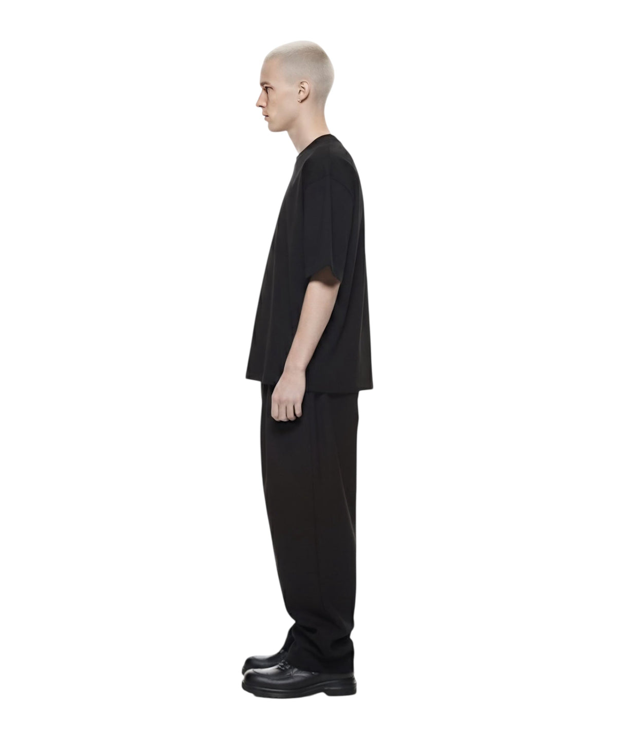 Krepking - Heavyweight Cropped Boxy Tee in Black