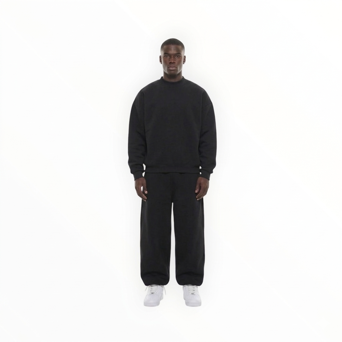 Krepking - Heavyweight Boxy Sweatshirt in Black