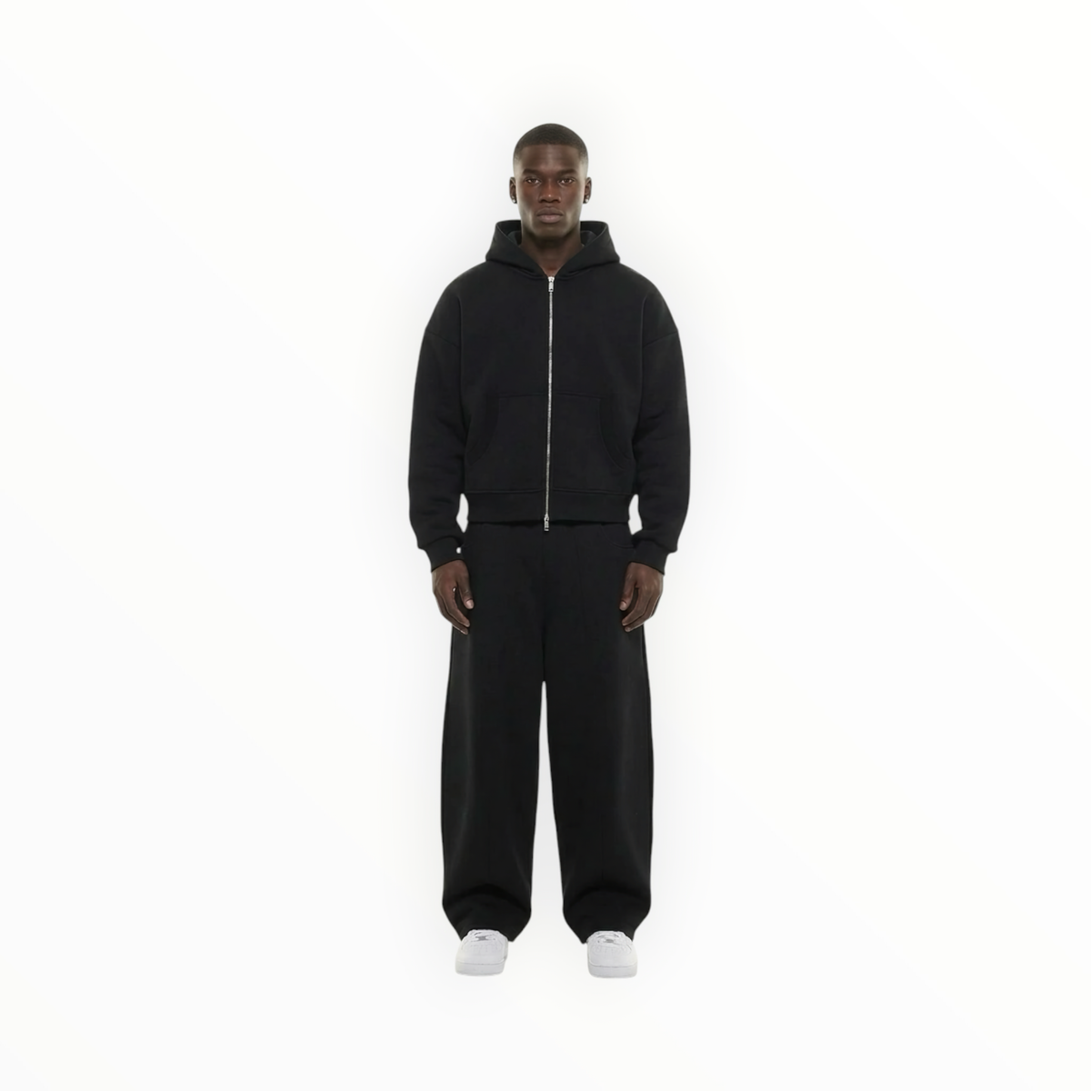 Krepking - Black Dual-Zip Hoodie