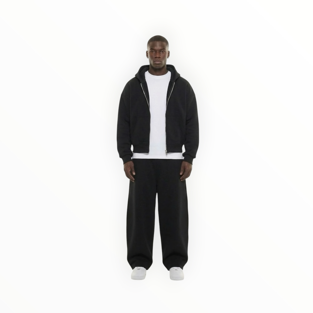 Krepking - Black Dual-Zip Hoodie