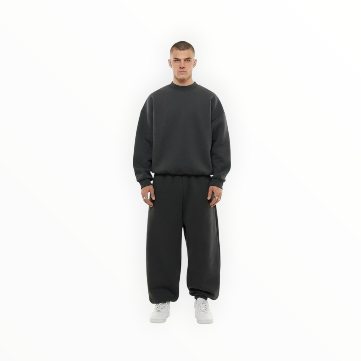 Krepking - Charcoal Structured Sweatshirt