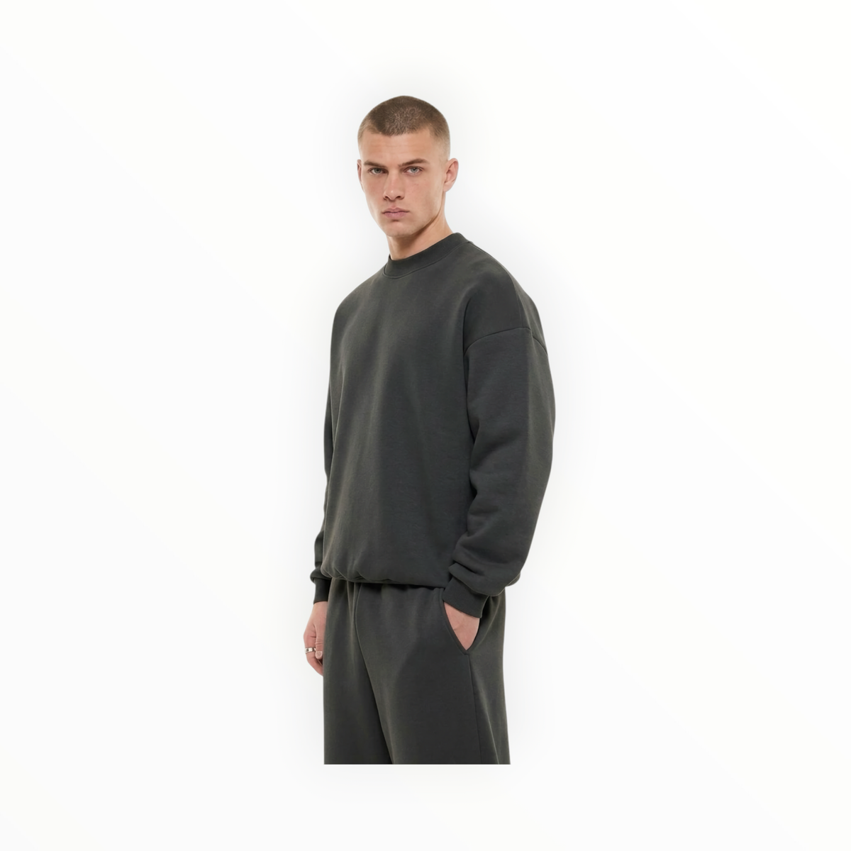 Krepking - Charcoal Structured Sweatshirt